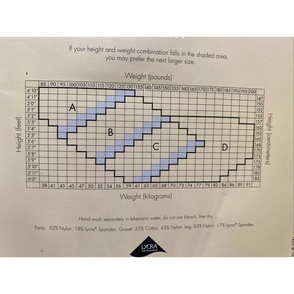 Casual Corner Silky Lycra Sheer Control Top Pantyhose Grey Size D Sandalfoot - Picture 3 of 4